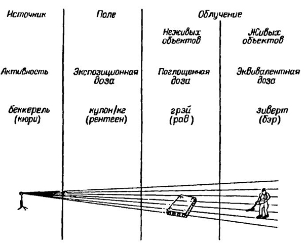 Связь понятий "доза", "поле", "радиобиологический эффект" и единиц их измерения