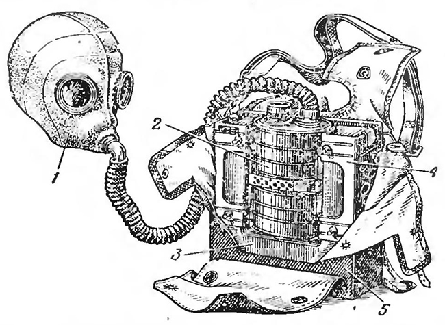 Изолирующий противогаз рисунок